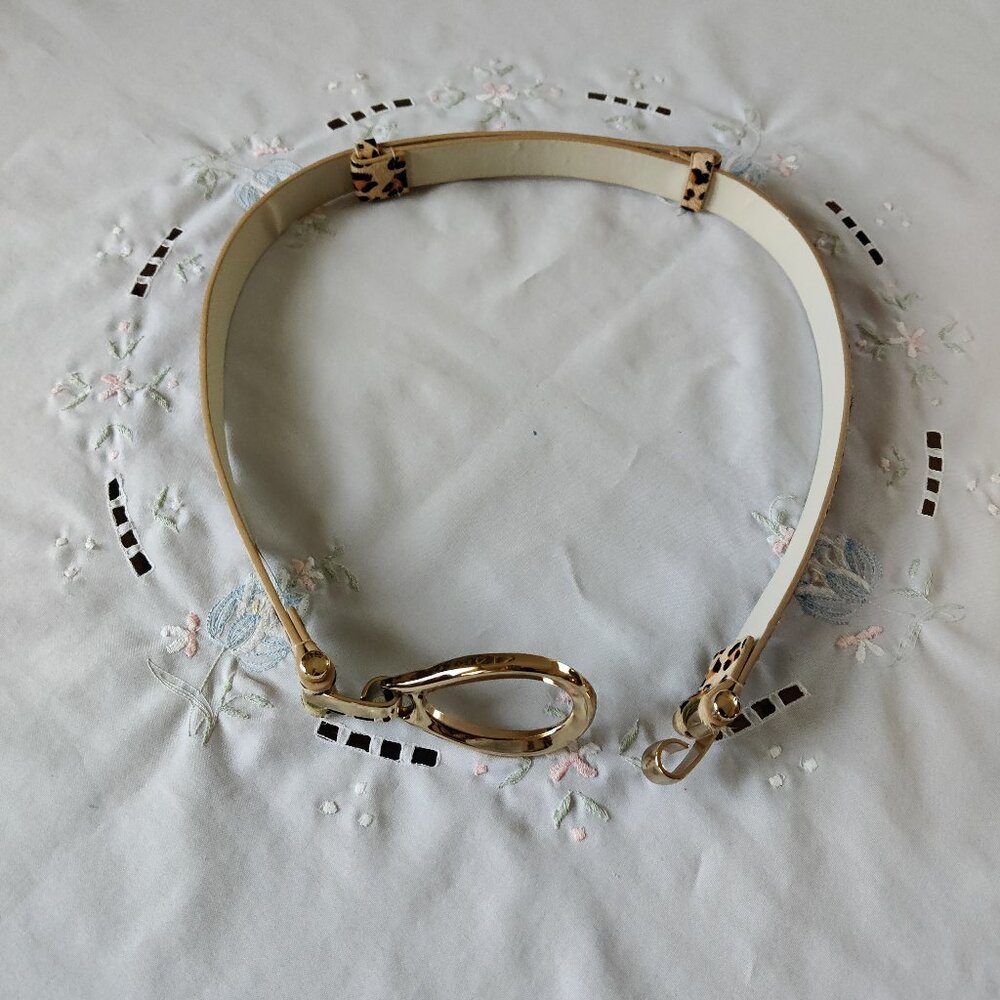 Leopard Print Genuine Calf Hair Belt *Self Adjustable Length*